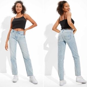 American Eagle Outfitters Light Blue Straight Leg Jeans